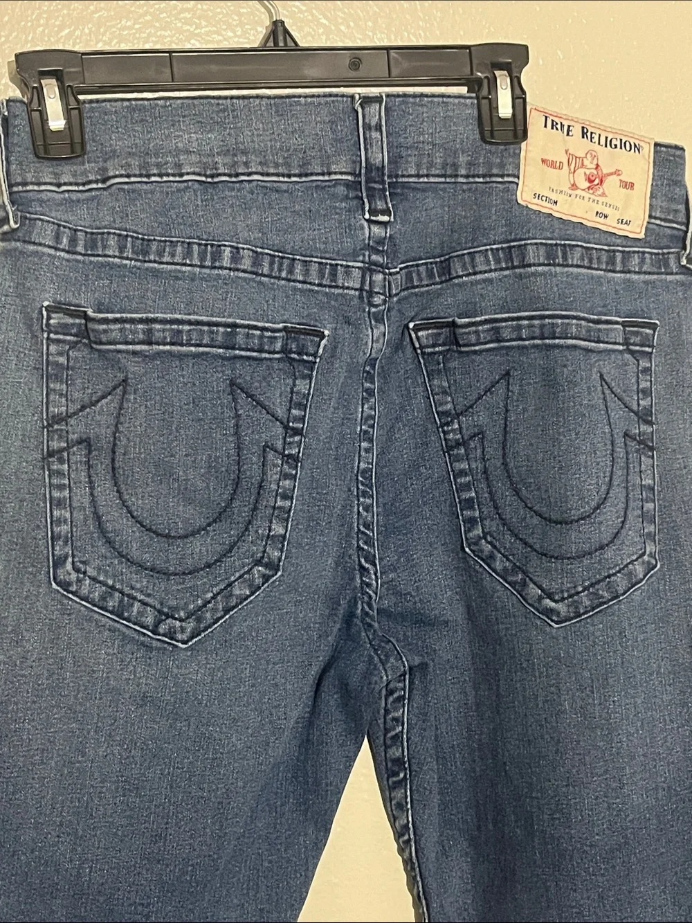 True Religion Men's Ricky Relaxed Straight Jeans - Dark Blue Wash